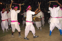 Nepal, Chitwan-Nationalpark, abendliche Kampfvorführung