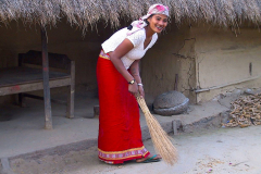 Nepal, Chitwan-Nationalpark, Tharu Dorf