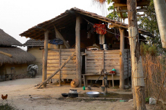 Nepal, Chitwan-Nationalpark, Tharu Dorf