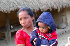 Nepal, Chitwan-Nationalpark, Tharu Dorf