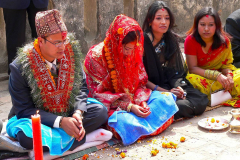 Nepal, Chobhar, Newar-Brautpaar
