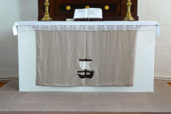 Niedersachsen, Wangerland, St. Jodocus Kirche St. Joost, Altartuch