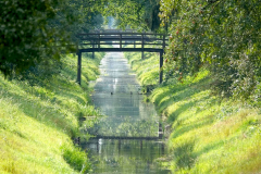 Niedersachsen, Rotenburg, Langenhausen, Typische Brücken über den Oste-Hamme-Kanal