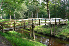Niedersachsen, Rotenburg, Langenhausen, Typische Brücke über den Oste-Hamme-Kanal