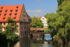 Nürnberg, Henkersteg über der Pegnitz