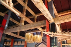 Laos, Oudomxay, NamKat YolaPa Resort, Deckenkonstruktion