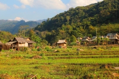 Laos, Oudomxay, Nam Kat Yola-Regenwald, Khmu Village