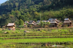 Laos, Oudomxay, Nam Kat Yola-Regenwald, Khmu Village