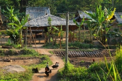 Laos, Oudomxay, Nam Kat Yola-Regenwald, Khmu Village
