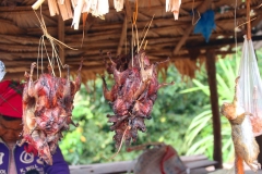 Laos, Oudomxay, Marktstand am Straßenrand