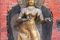Nepal, Patan, Durbar Square, Statue der Flussgöttin Jamuna