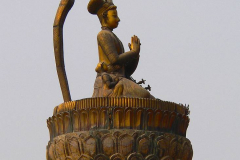 Nepal, Patan, Durbar Square, König Yoganarendra Malla Säule mit Kobra