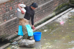 Nepal, Patan, Durbar Square, Öffentlicher Brunnenplatz