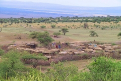 Tansania, Serengeti, Savannenhochland, Massaidorf
