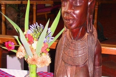 Tansania, Ngorongoro, Holzskulptur