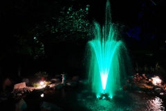 beleuchteter Springbrunnen bei Nacht