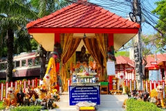 Thailand, Hua Hin, Pavillon am Bahnhof