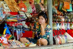 Thailand, Ratchaburi, Schwimmender Markt Damnoen Saduak