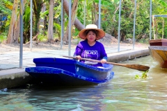 Thailand, Ratchaburi, Schwimmender Markt Damnoen Saduak