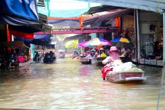 Thailand, Ratchaburi, Schwimmender Markt Damnoen Saduak