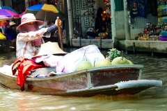 Thailand, Ratchaburi, Schwimmender Markt Damnoen Saduak
