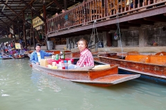 Thailand, Ratchaburi, Schwimmender Markt Damnoen Saduak