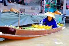 Thailand, Ratchaburi, Schwimmender Markt Damnoen Saduak