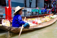 Thailand, Ratchaburi, Schwimmender Markt Damnoen Saduak