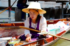 Thailand, Ratchaburi, Schwimmender Markt Damnoen Saduak