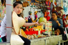 Thailand, Ratchaburi, Schwimmender Markt Damnoen Saduak