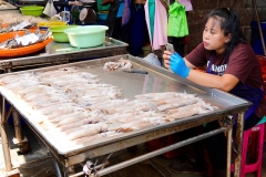 Thailand, Samut Songkhkram, Mae Klong Zugmarkt