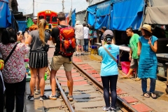 Thailand, Samut Songkhkram, Mae Klong Zugmarkt