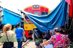 Thailand, Samut Songkhkram, Mae Klong Zugmarkt