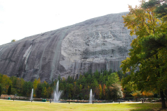 USA, Georgia, Atlanta, Stone Mountain, Der zweitgrößte Monolith, Blick auf das Relief