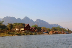 Laos, Vang Vieng, Nang Song Fluss