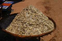 Laos, Vang Vieng, Markt am Straßenrand